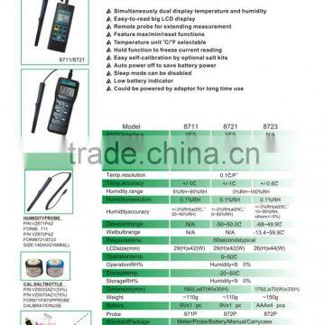 AZ8721 Multifunctional Remote Probe Type Hygro-thermometer With Alarm System photo-6