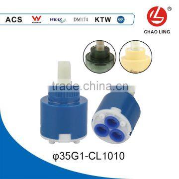 35mm single seal flat base plastic shell faucet ceramic mixer cartridge