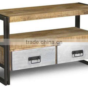 Industrial Console Table with Drawer for storage, Cheap Console table with drawer and TV stand