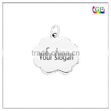 Custom letter words disc Pendant logo charm