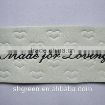 Silk screen printing debossed logo leather patch