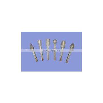 Diamond Burr 6pcs sets 6.35mm shank 60mm length