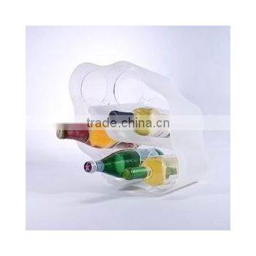 Clear Acrylic Wine Rack for 5 Bottoms