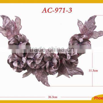 Fancy Silk Chiffon Flower Trim AC-971 photo-5