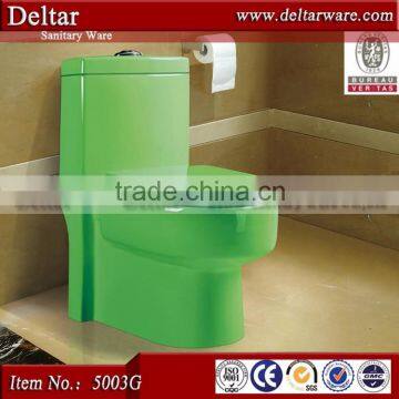 Alibaba one piece green color toilet, BIG SIZE one piece colour toilet wc, washdown green toilet