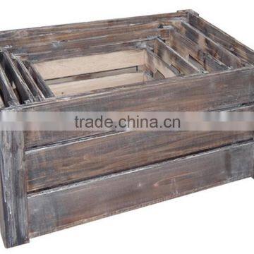 Rustic Wooden Crate,antique Crate Wood for Fruit,wood Crate photo-5