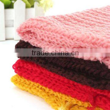 New Design Soft Candy Color Neck Bib Scarfs Kids Knitted Collar Winter Warm Scarf for Children Baby Girls photo-3