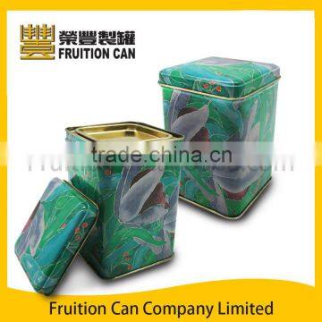 Tea tin with inner plug lid