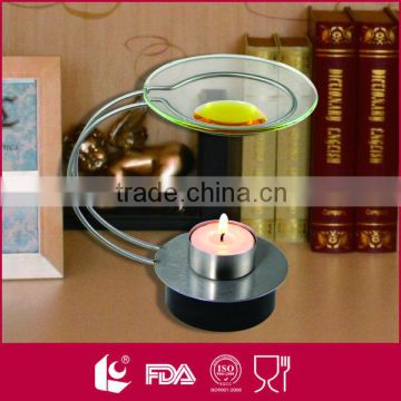 Home decorative stainless steel clear glass oil burners