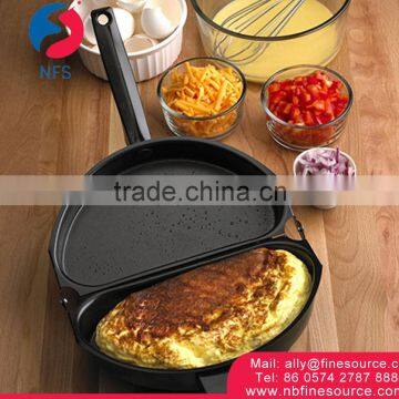 Divided Double Frying Hand Grill Non Stick Fry Cook Pan