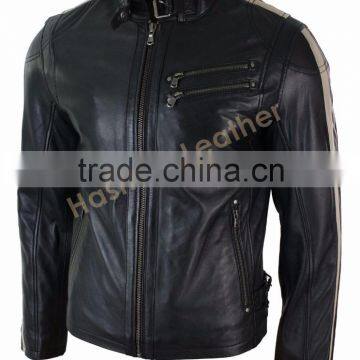 Men's Black Motorbike Leather Jacket