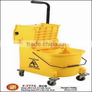 Plastic yellow wringer cart with good quality
