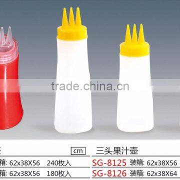 Plastic Squeeze Bottle, Plastic Seasoning Bottle for Jam, Sauce, Vinegar Etc.