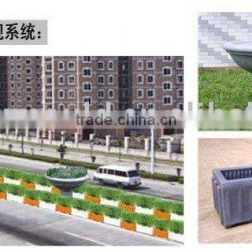 plastic road way flower pot , planter