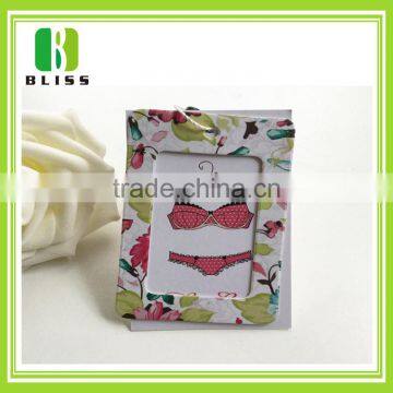 Customized clothing paper printing hang tag elastic loops