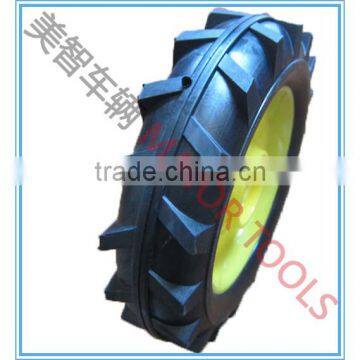 8X1.75 Semi-pneumatic Rubber Wheel for Muddy Road Condition