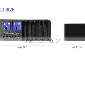 High Speed Best Selling Smart Digital Power Quick Charging Charger With 6 Ports Sundial