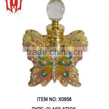 Butterfly Arabia Bottles With Shine Glass gemstone On Cap