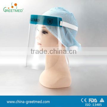 ear-loop medical face guard with pvc face shield