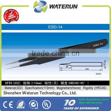 ESD-14 antistatic stainless steel vetus tweezers