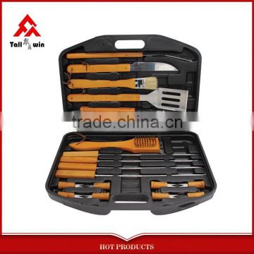 Hot promotion outdoors pp box 18 pcs bbq tools set