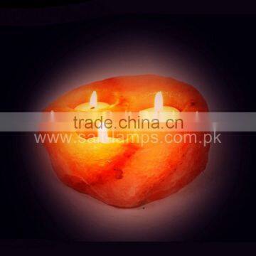 Himalayan Salt Tea Lights/Rock Salt Candle Holders/ Natural Salt Tea Lights