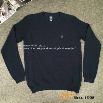 Raglan Sleeves and Slit Sweater for Men