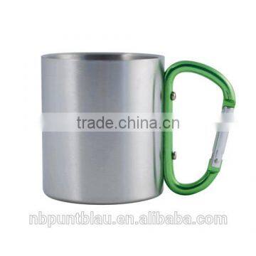 Stainless Mug With Carbiner Handle 220ml photo-2