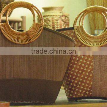 High quality best selling bamboo shopping bag WITH HANDLE from vietnam