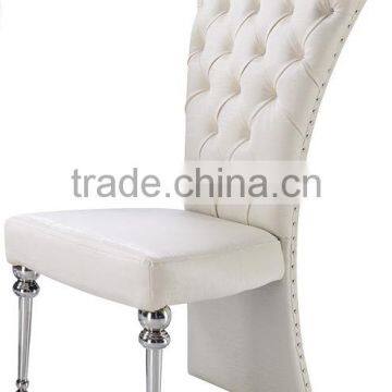 Unique Leg Stainless Steel Dining Chair With High Density Foam A67