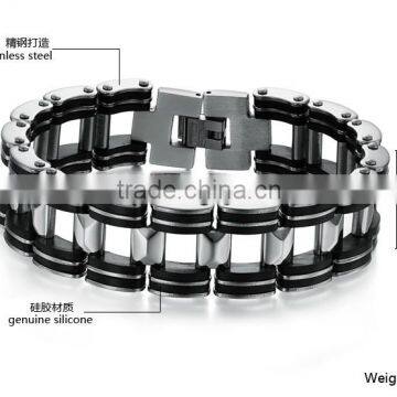 Latest 316L Stainless Steel Bracelet Mens Bike Motorcycle Chain Bracelet photo-6