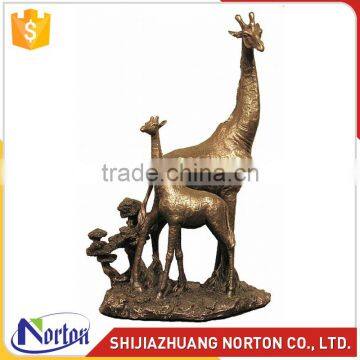 Antique large cast brass giraffe statue for garden NTBA-DE311A