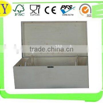 Multi Bottle Storage Unfinished Wooden Wine Box photo-2