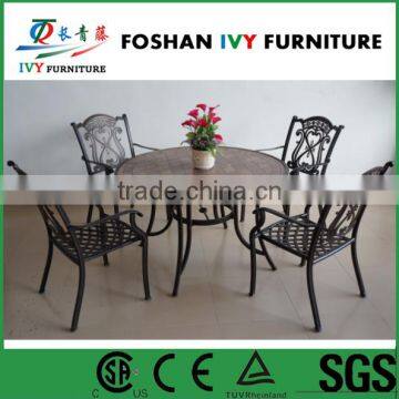 Patio coffee set ceramic tile table top modern dinning table chairs