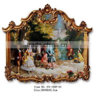 Baroque Style Hot Sales Polyresin Decorative Framed Oil Paintings For Wall Arts photo-3