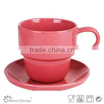 Solid Colour Cup Saucer Cheap High Quality Modern Style for Gift photo-5
