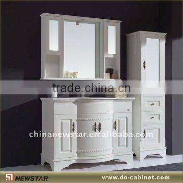 White PVC Tall Vanity