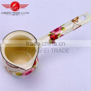 Eco-friendly OEM European Enamel Coffee Pot /coffee Cartoon With Long Handle photo-3
