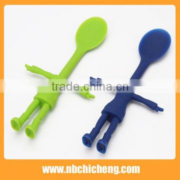 4pcs Silicone Man Shape Kitchen Tools, Silicone Spoon, Silicone Brush, Silicone Spatula, Silicone Eggbeater