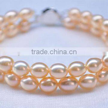 5-6mm Rice Shape Freshwater Pearl Bracelet photo-6