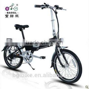20 Inch Mini Folding Electric Bike Consealed Lithium Battery Ebike With Disc Brake White Color photo-3