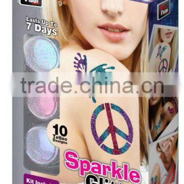 Sparkle Glitter Tattoos, Tattoo kits ,