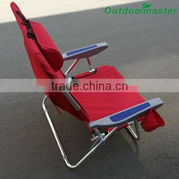 Portable Red Big Guy Aluminum Folding Beach Chair Backpack photo-5