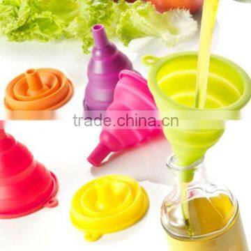 Cooking Funnel Food Grade Kitchen Silicone Rubber Funnel Silicone Foldable Funnel photo-6