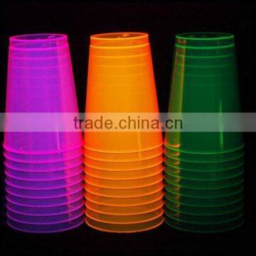 Assorted Neon Blacklight Reactive 12oz Party Cups,custom Colorful Light Plastic Cups,custom Disposable Party Plastic Cups Maker photo-2