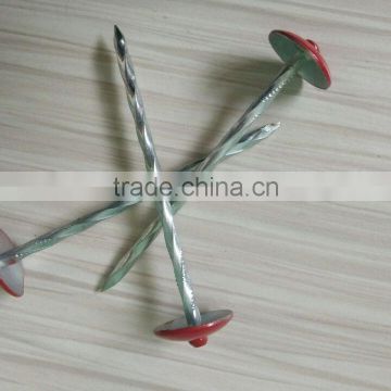 Supply Umbrella head painted roofing nails from China factory