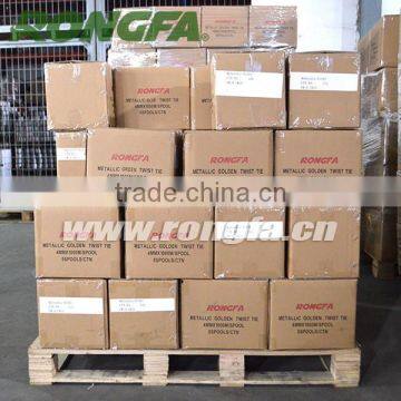 Wholesale 3000ft Spool Pet Golden Wire Twist Tie for Bread Bag Closer