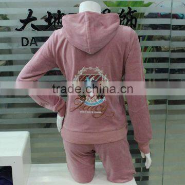 Velvet Tracksuits For Women PINK