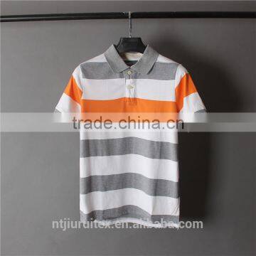 T Shirt Cotton Yarn Dyed Shirt , Polo Shirts Customized Logo ,Short Sleeve Yarn Dye Polo Shirt photo-4