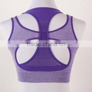 2016 Custom Soft Breathable Seamless Tank Top Women Sport Bra, Stretch Yoga Jogging Athletic Sport Bra Top photo-6